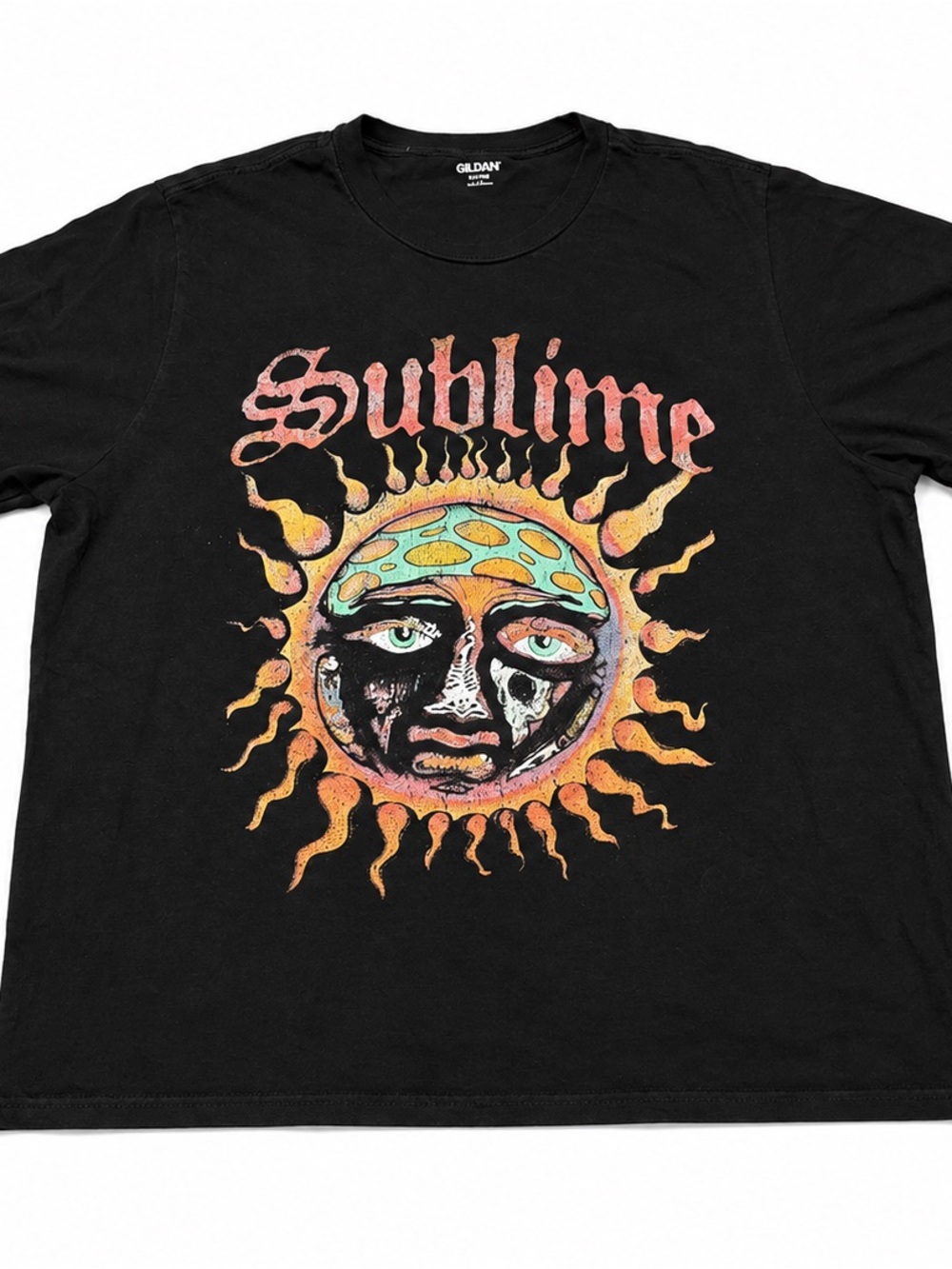 Old Navy Sublime Sun Graphic Band Tee Men’s XXL Black Distressed